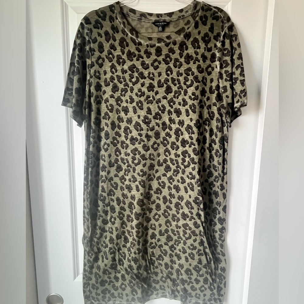 Leopard Print Lucky Brand T-Shirt Dress